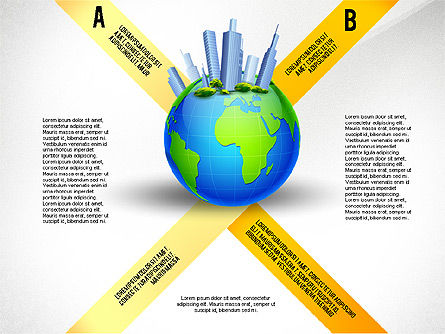 Globe Dengan Toolbox Pilihan Pusat Bisnis, Slide 3, 02675, Diagram Panggung — PoweredTemplate.com