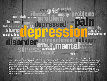 Modèle de présentation en nuage de mots de symptômes de psychologie, Diapositive 9, 02680, Schémas et graphiques médicaux — PoweredTemplate.com