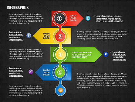 Infographics 도구 상자 처리, 슬라이드 10, 02682, 인포메이션 그래픽 — PoweredTemplate.com