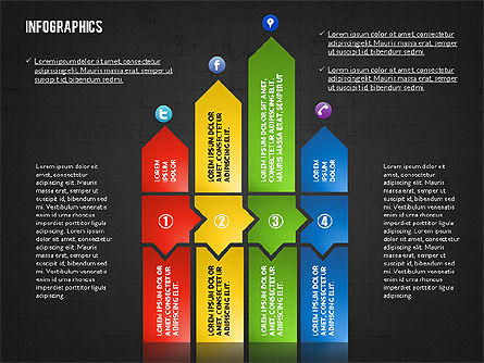 Caja de herramientas Infographics de proceso, Diapositiva 11, 02682, Infografías — PoweredTemplate.com