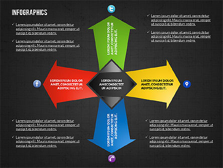 Caja de herramientas Infographics de proceso, Diapositiva 12, 02682, Infografías — PoweredTemplate.com