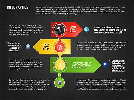 Caja de herramientas Infographics de proceso, Diapositiva 13, 02682, Infografías — PoweredTemplate.com