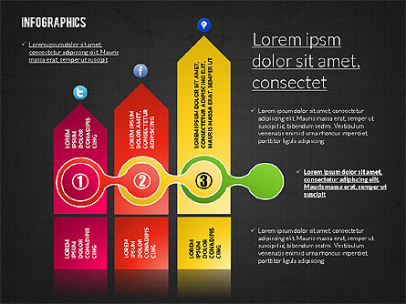 Caja de herramientas Infographics de proceso, Diapositiva 15, 02682, Infografías — PoweredTemplate.com