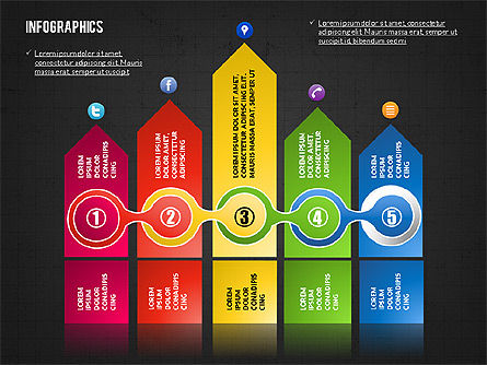 Memproses Kotak Peralatan Infografis, Slide 9, 02682, Infografis — PoweredTemplate.com