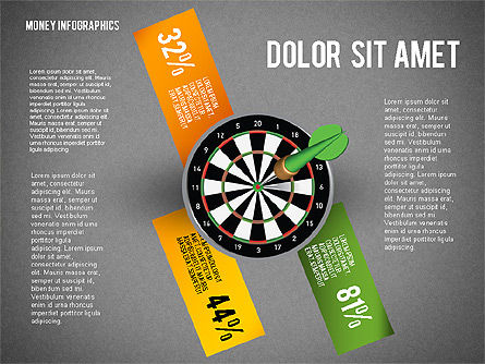 Opzioni con freccette bersaglio, Slide 11, 02684, Diagrammi Palco — PoweredTemplate.com
