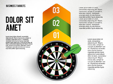 Opzioni con freccette bersaglio, Slide 7, 02684, Diagrammi Palco — PoweredTemplate.com