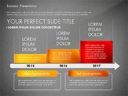 Zakelijke presentatie met grafieken, Dia 11, 02689, Businessmodellen — PoweredTemplate.com