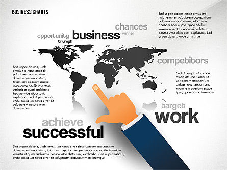 Business-Präsentation mit Zeigefinger, PowerPoint-Vorlage, 02690, Präsentationsvorlagen — PoweredTemplate.com