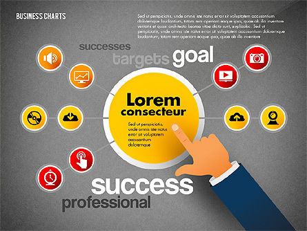 Business-Präsentation mit Zeigefinger, Folie 11, 02690, Präsentationsvorlagen — PoweredTemplate.com