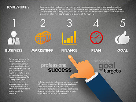 Business Presentation with Forefinger, Slide 14, 02690, Presentation Templates — PoweredTemplate.com