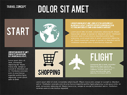 Presentación de viajes en diseño plano, Diapositiva 10, 02691, Plantillas de presentación — PoweredTemplate.com