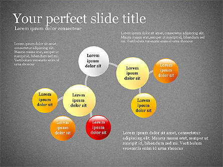 Concepto de presentación con formas planas, Diapositiva 13, 02692, Plantillas de presentación — PoweredTemplate.com
