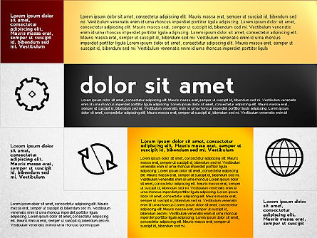 Présentation plate avec des icônes, Diapositive 2, 02694, Modèles de présentations — PoweredTemplate.com