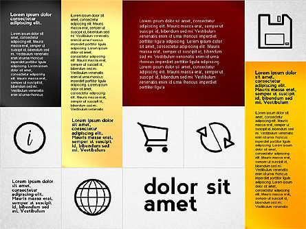 Présentation plate avec des icônes, Diapositive 4, 02694, Modèles de présentations — PoweredTemplate.com