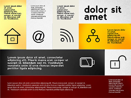 Presentación plana con iconos, Diapositiva 6, 02694, Plantillas de presentación — PoweredTemplate.com