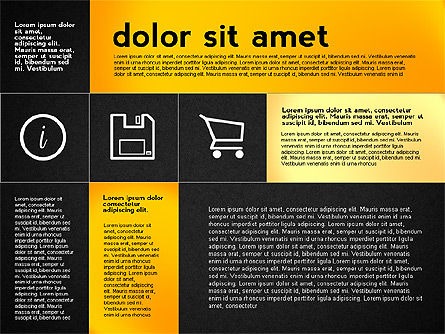Présentation plate avec des icônes, Diapositive 9, 02694, Modèles de présentations — PoweredTemplate.com
