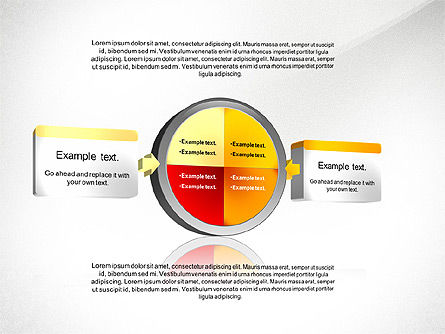 Diagrama de proceso 3D, Plantilla de PowerPoint, 02695, Diagramas de proceso — PoweredTemplate.com