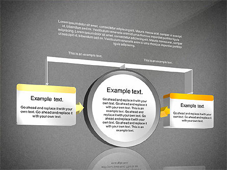 Boîte à outils du diagramme de processus 3d, Diapositive 10, 02695, Schémas de procédés — PoweredTemplate.com