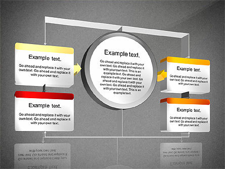Boîte à outils du diagramme de processus 3d, Diapositive 11, 02695, Schémas de procédés — PoweredTemplate.com