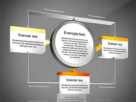 Boîte à outils du diagramme de processus 3d, Diapositive 12, 02695, Schémas de procédés — PoweredTemplate.com