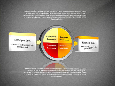 Boîte à outils du diagramme de processus 3d, Diapositive 9, 02695, Schémas de procédés — PoweredTemplate.com