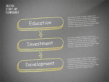 시작 흐름 차트, 슬라이드 16, 02701, 플로 차트 — PoweredTemplate.com