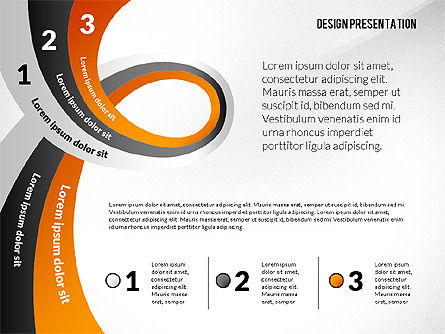 Presentation Template with Creative Shapes, PowerPoint Template, 02704, Shapes — PoweredTemplate.com