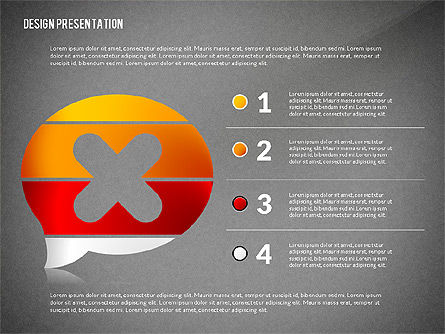 Modèle de présentation avec des formes créatives, Diapositive 10, 02704, Formes — PoweredTemplate.com