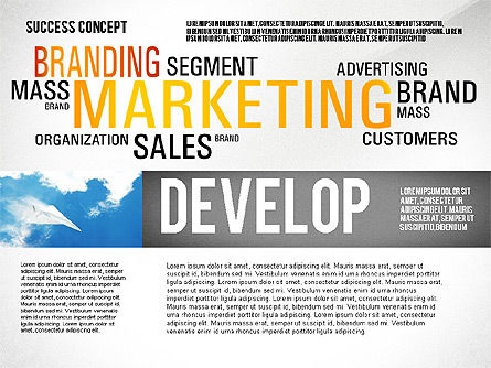 Éxito de Word Cloud Concept Presentación, Diapositiva 3, 02705, Plantillas de presentación — PoweredTemplate.com