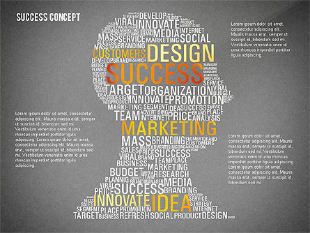 Éxito de Word Cloud Concept Presentación, Diapositiva 9, 02705, Plantillas de presentación — PoweredTemplate.com