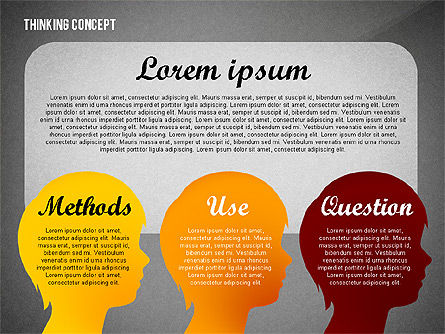 Modèle de présentation de concept de réflexion, Diapositive 15, 02706, Schémas d'étapes — PoweredTemplate.com