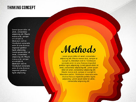 Thinking Concept Presentation Template, Slide 2, 02706, Stage Diagrams — PoweredTemplate.com
