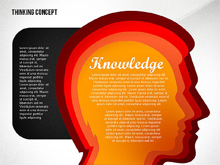 Modèle de présentation de concept de réflexion, Diapositive 3, 02706, Schémas d'étapes — PoweredTemplate.com