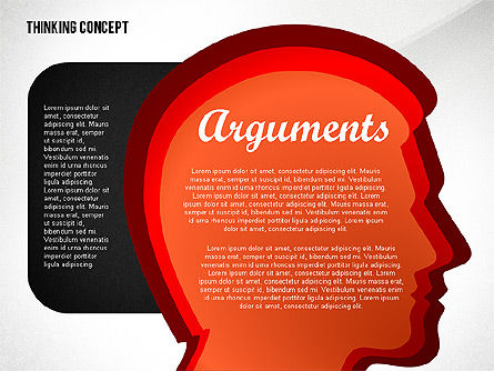 Thinking Concept Presentation Template, Slide 4, 02706, Stage Diagrams — PoweredTemplate.com