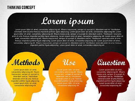 Modèle de présentation de concept de réflexion, Diapositive 7, 02706, Schémas d'étapes — PoweredTemplate.com