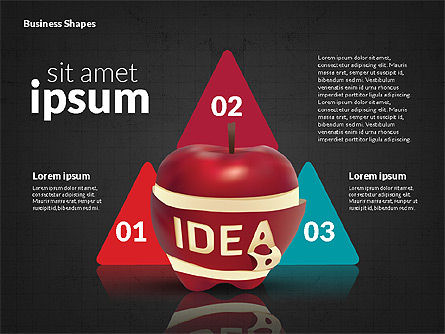 Tahap Infografis Dengan Apel, Slide 13, 02708, Diagram Panggung — PoweredTemplate.com