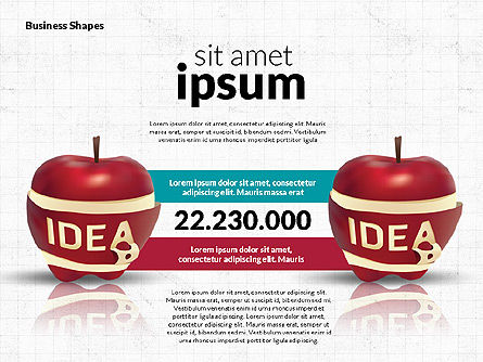 Infografikstadien mit Apfel, Folie 2, 02708, Ablaufdiagramme — PoweredTemplate.com