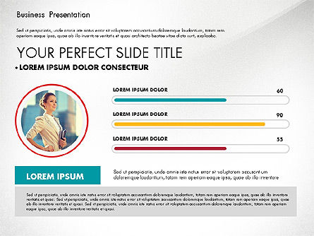 Elegant Business Presentation in Flat Design, 02710, Presentation Templates — PoweredTemplate.com