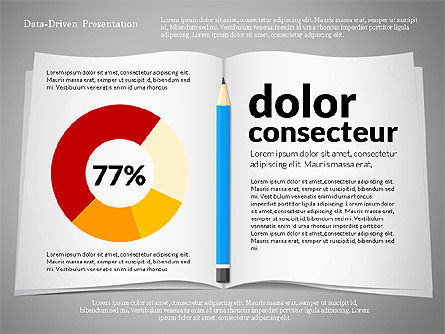 Data Driven Presentation with Book and Pencil, Slide 8, 02711, Data Driven Diagrams and Charts — PoweredTemplate.com