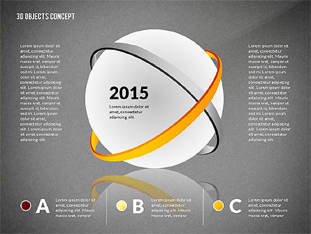 Formes créatives à trois dimensions, Diapositive 12, 02713, Formes — PoweredTemplate.com