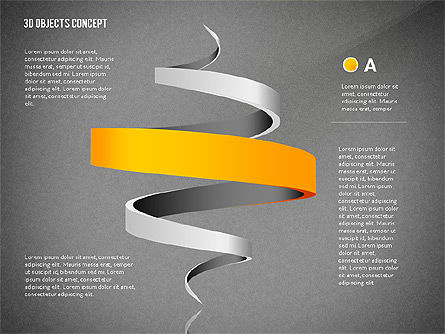 Formes créatives à trois dimensions, Diapositive 16, 02713, Formes — PoweredTemplate.com