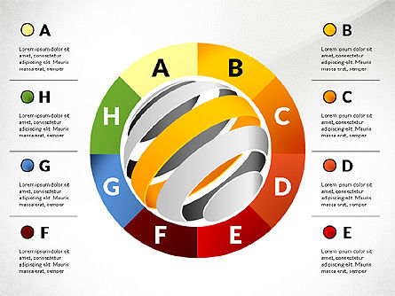 Formes créatives à trois dimensions, Diapositive 5, 02713, Formes — PoweredTemplate.com