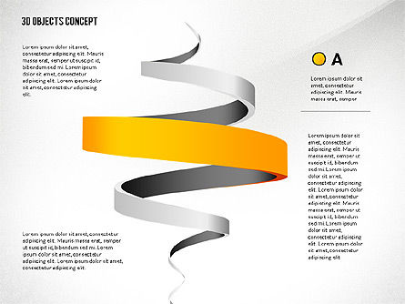 Formes créatives à trois dimensions, Diapositive 8, 02713, Formes — PoweredTemplate.com