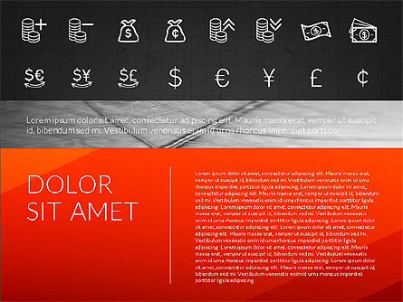 Presentazione Design piatto con icone, Slide 10, 02714, icone — PoweredTemplate.com