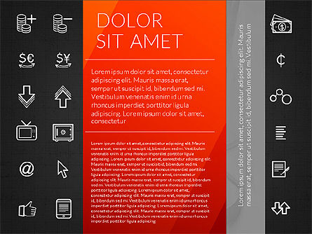 Flat design apresentação com ícones, Deslizar 11, 02714, Ícones — PoweredTemplate.com