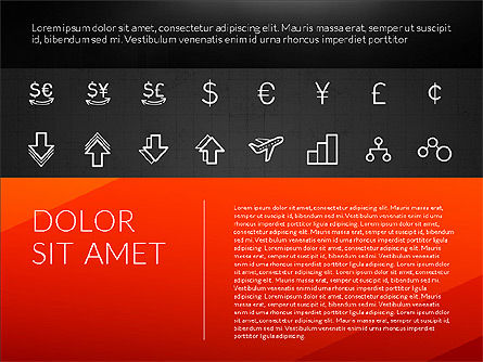 Flache Designpräsentation mit Icons, Folie 14, 02714, Icons — PoweredTemplate.com