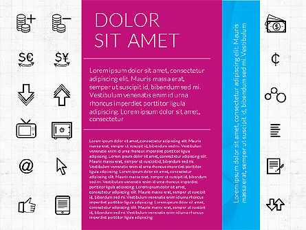Presentación de diseño plano con iconos, Diapositiva 3, 02714, Iconos — PoweredTemplate.com