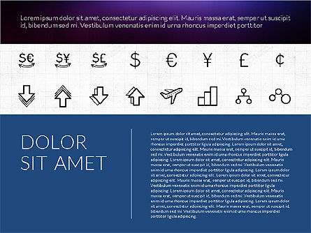 Flat design apresentação com ícones, Deslizar 6, 02714, Ícones — PoweredTemplate.com