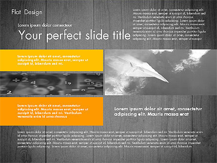 Presentación de diseño plano con fotos, Diapositiva 10, 02718, Plantillas de presentación — PoweredTemplate.com