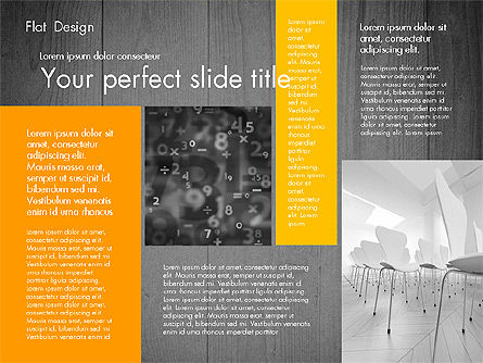 Flache Designpräsentation mit Fotos, Folie 12, 02718, Präsentationsvorlagen — PoweredTemplate.com